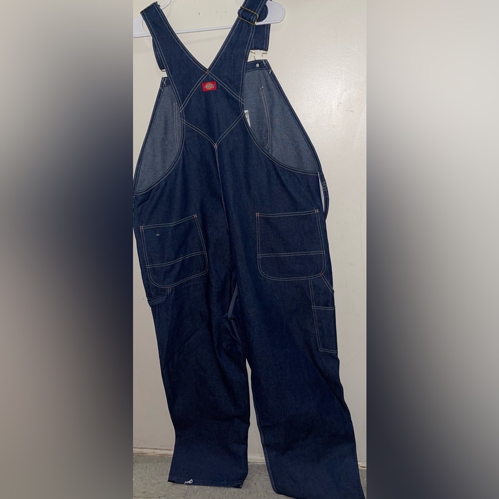 Vintage Dickies Men Big and Tall Overalls Denim Jumpsuit 44x30 - Picture 3 of 13
